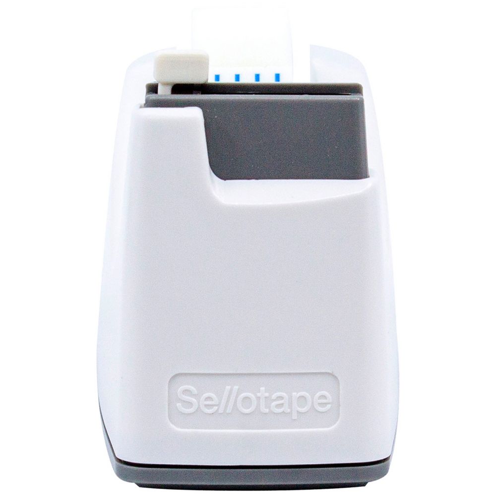 White Sellotape dispenser on a white background