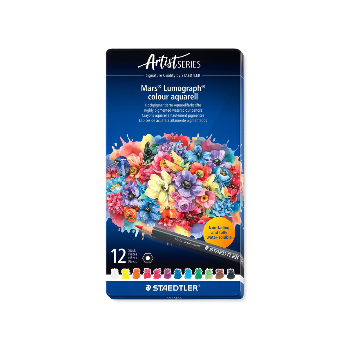 STAEDTLER Mars Lumograph Aquarell Watercolour Pencils – Set of 12