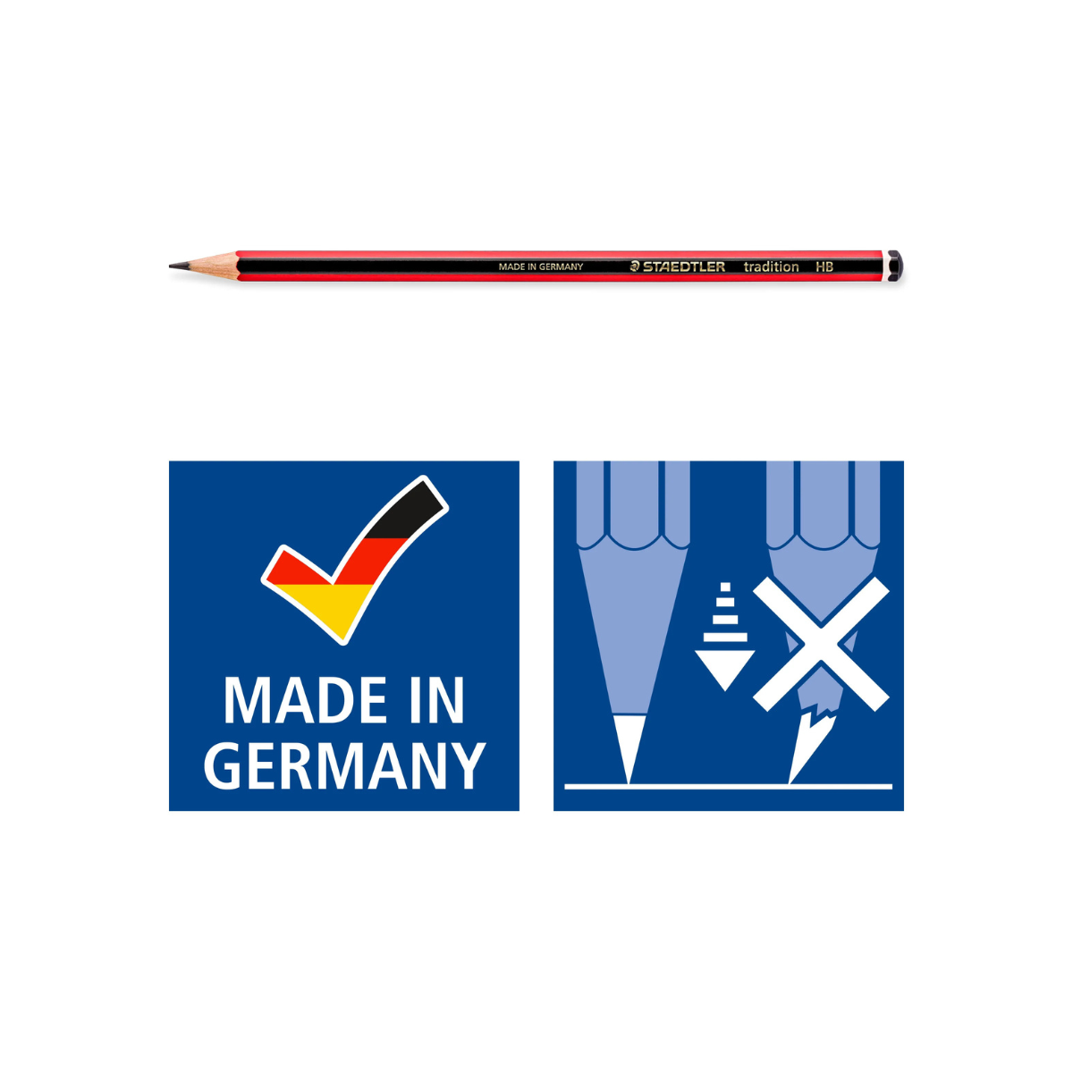 STAEDTLER Tradition Sketching Pencil Set of 6 with Eraser and Sharpener