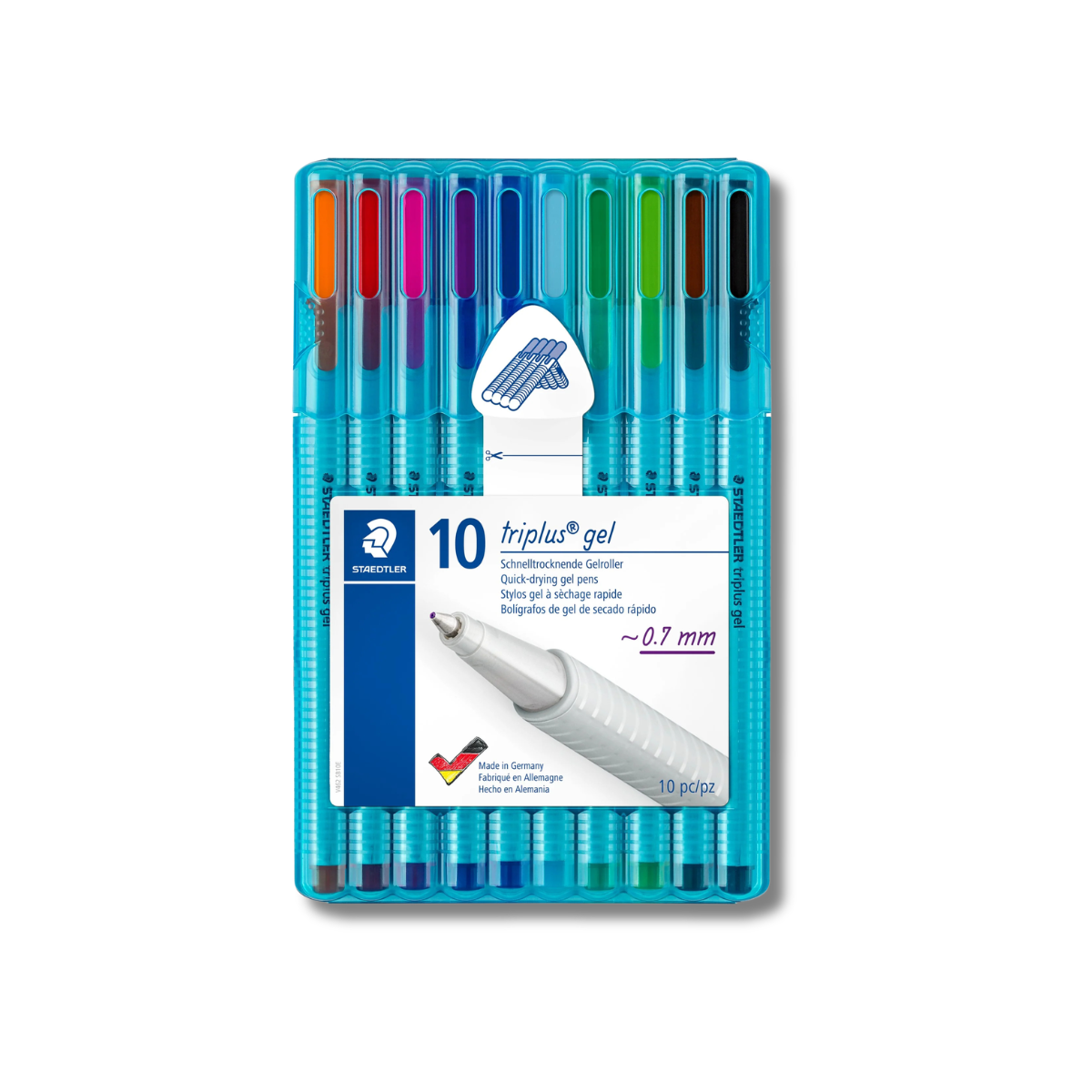 STAEDTLER Triplus Gel Pens – Set of 10 Assorted Colours