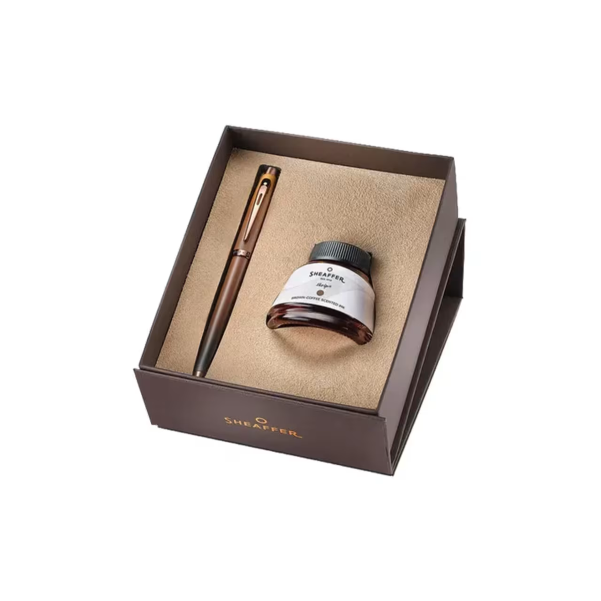 Sheaffer 100 Coffee Edition Fountain Pen with Skrip Coffee-Scented Ink