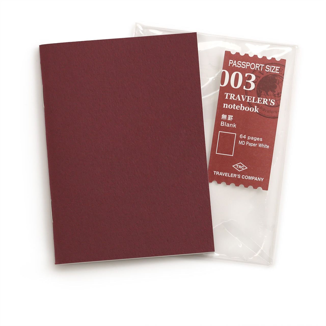 003 notebook refill with dark red cover passport size