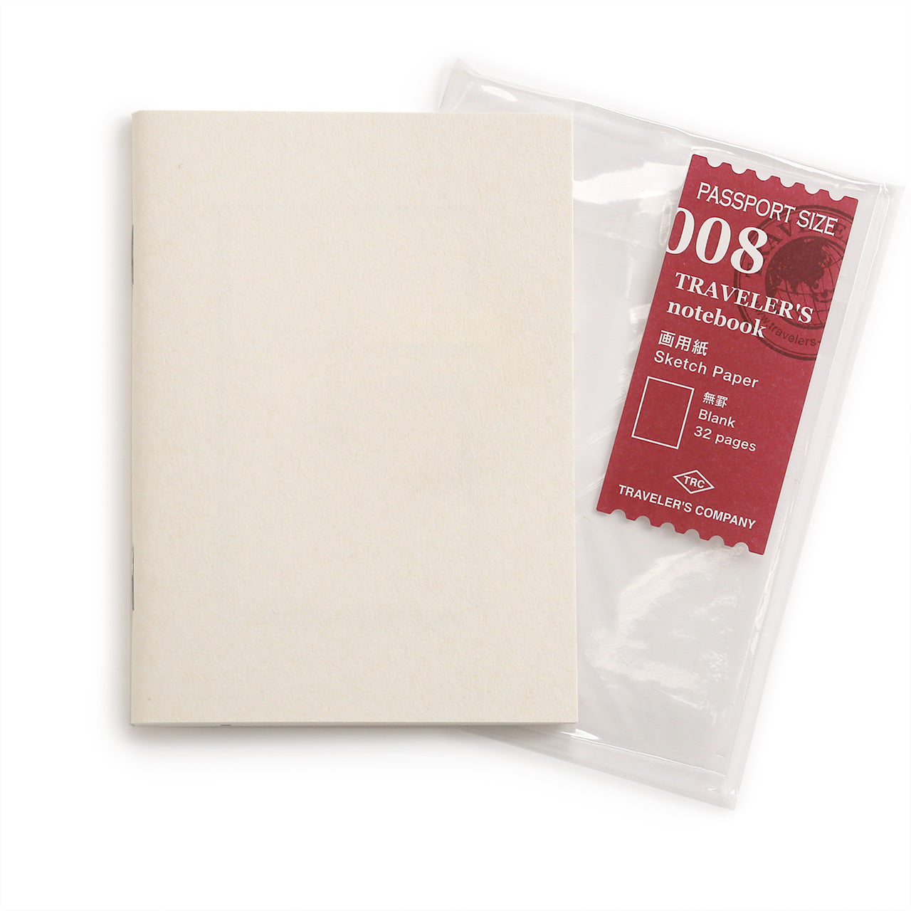 008 blank sketch paper refill notebook passport size with dark red label