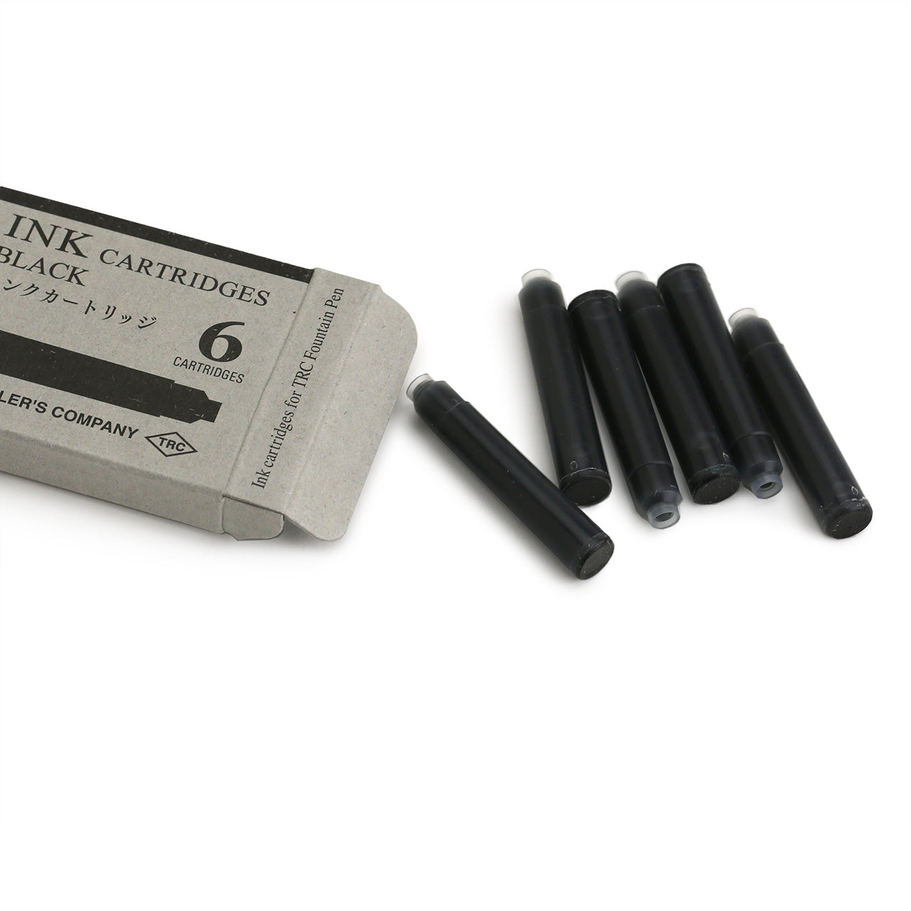 packaging for six black ink cartridges 