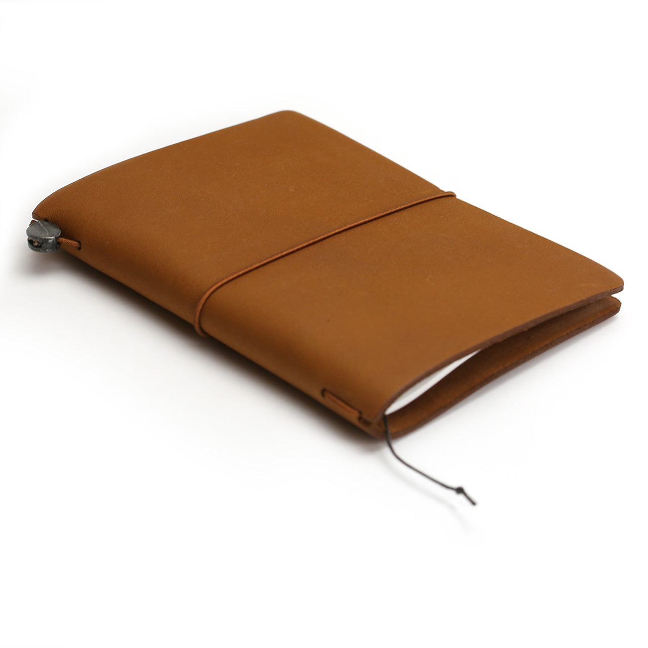 Camel Passport sized notebook cover, three-quarter angle