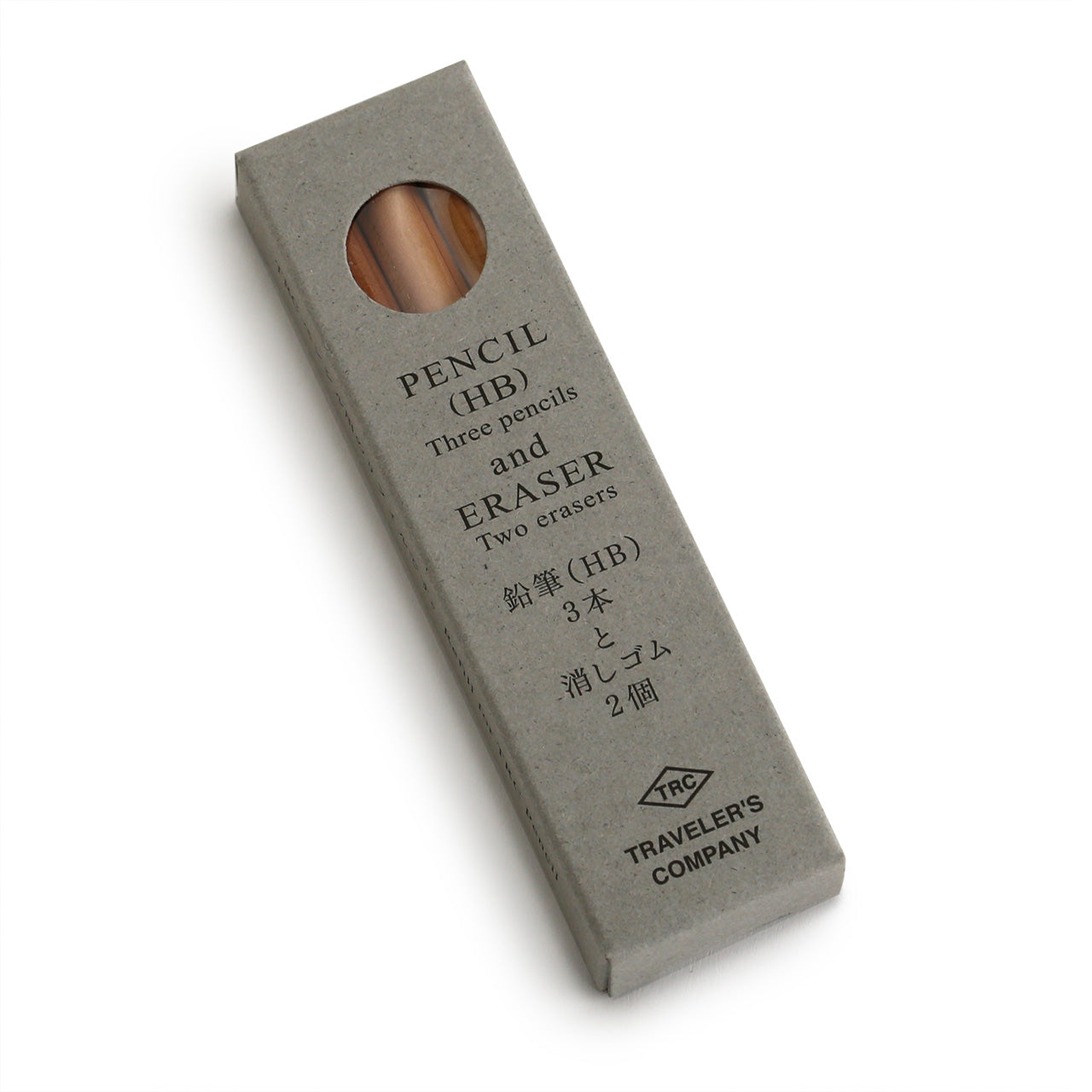 pack of three refill pencils and two erasertrs for Traveler's company brass pencils