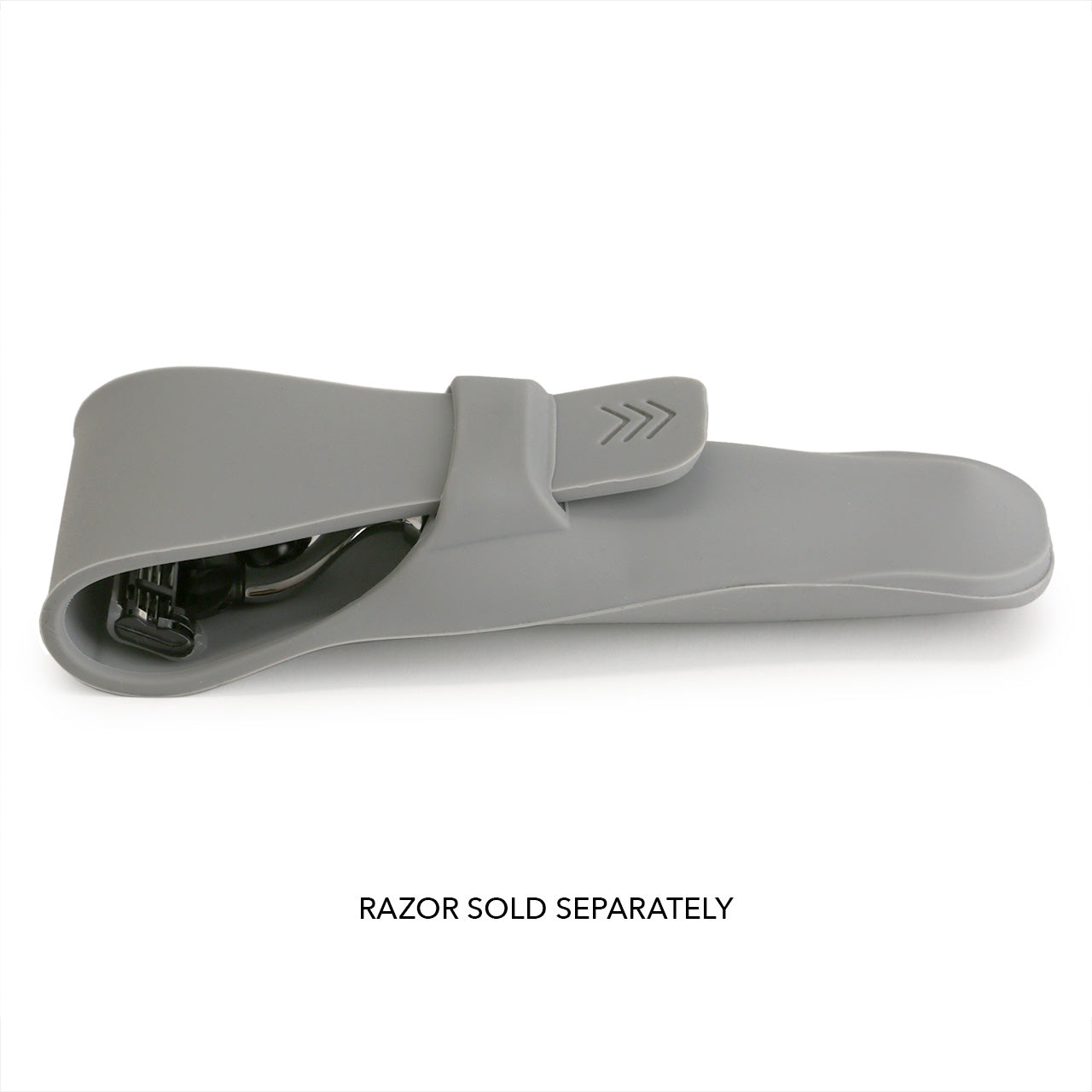 RazorWrap silicone razor case in light grey