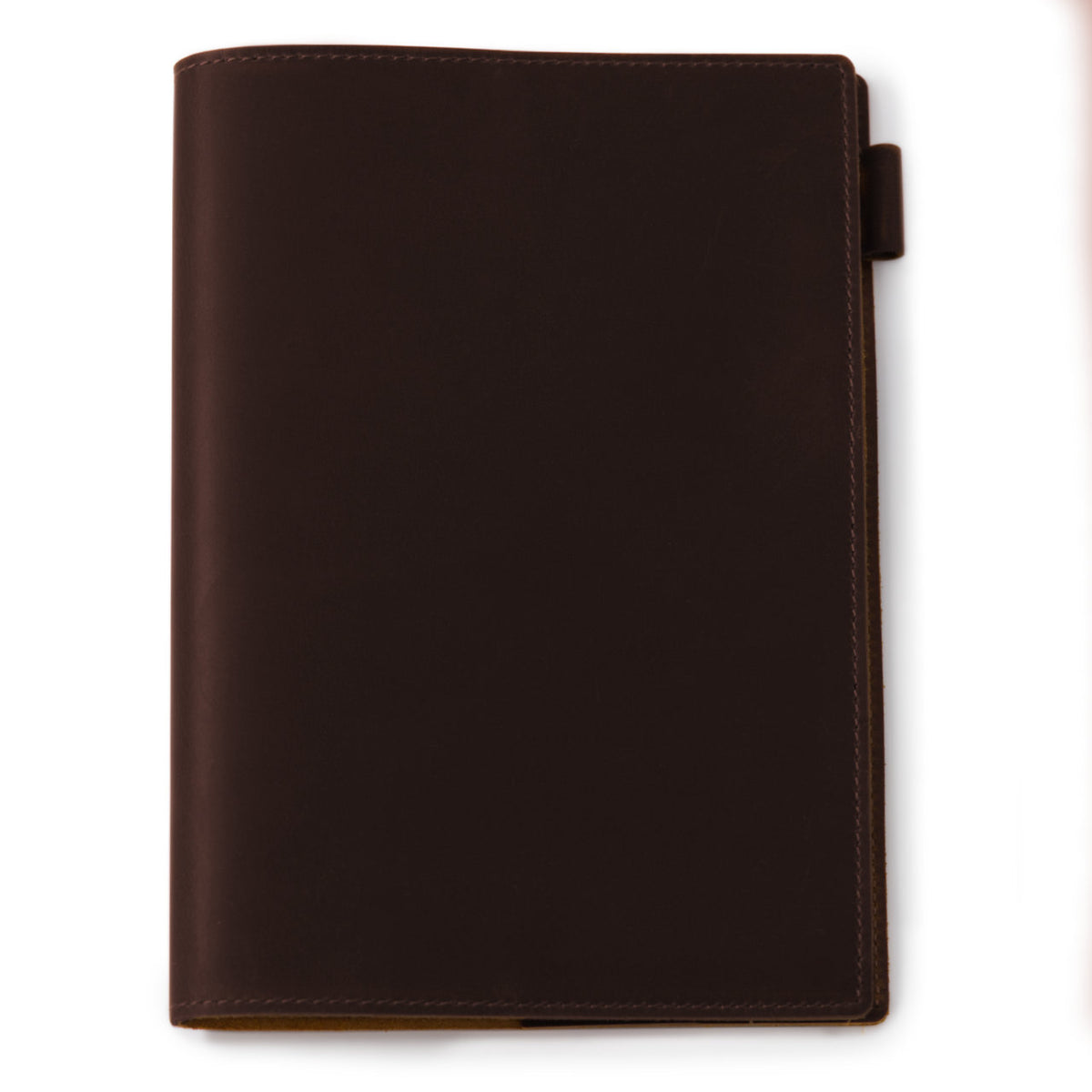 Coffee coloured leather notebook cover