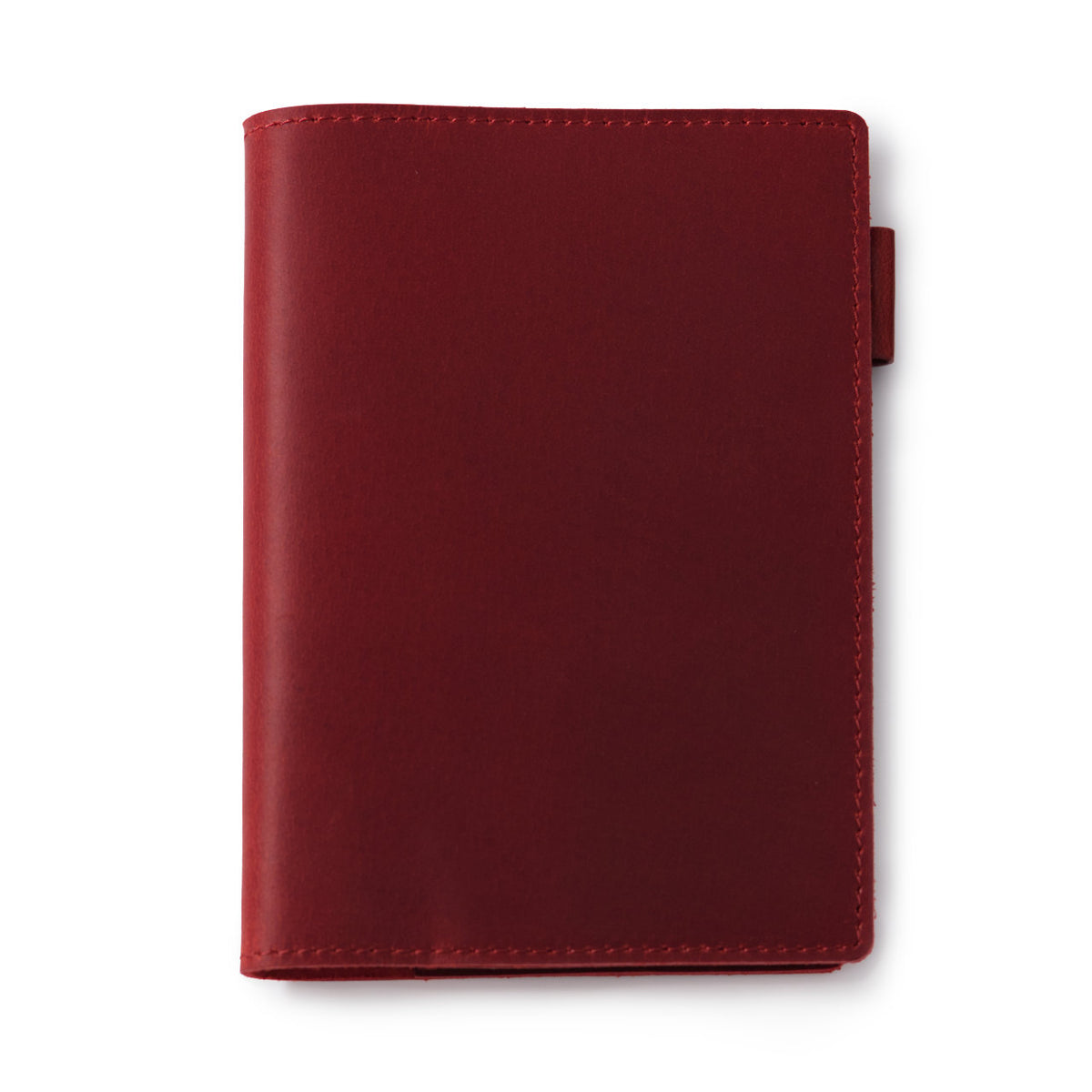 Red leather notebook cover
