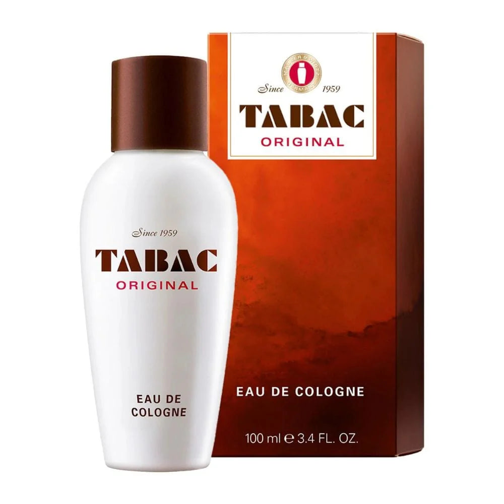 Tabac Original Eau de Cologne bottle and packaging on a white background