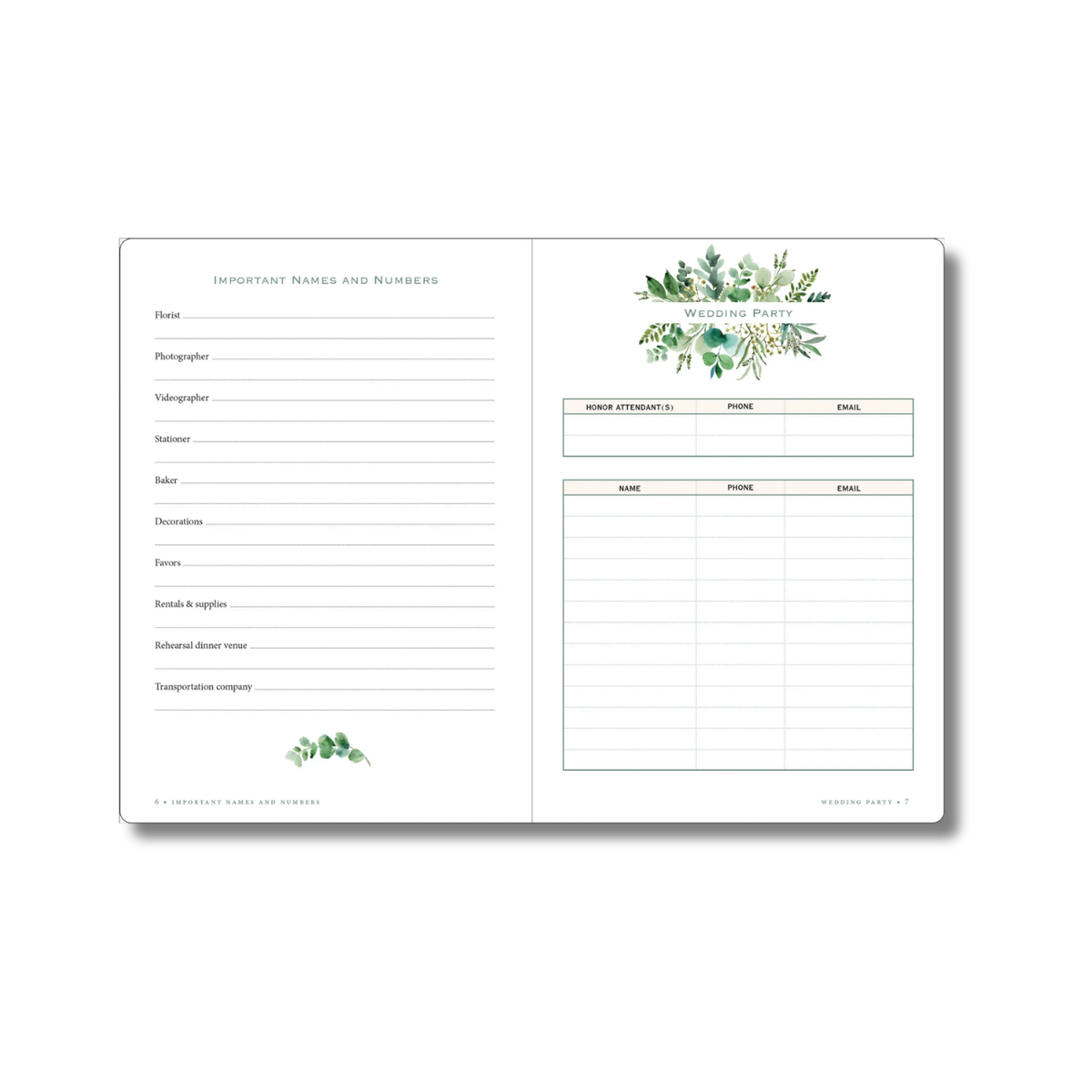 The Wedding Planner Checklist (Eucalyptus Design)