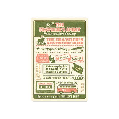 Traveler&#39;s Notebook Passport Size 2026 Backing Sheet - Limited Edition