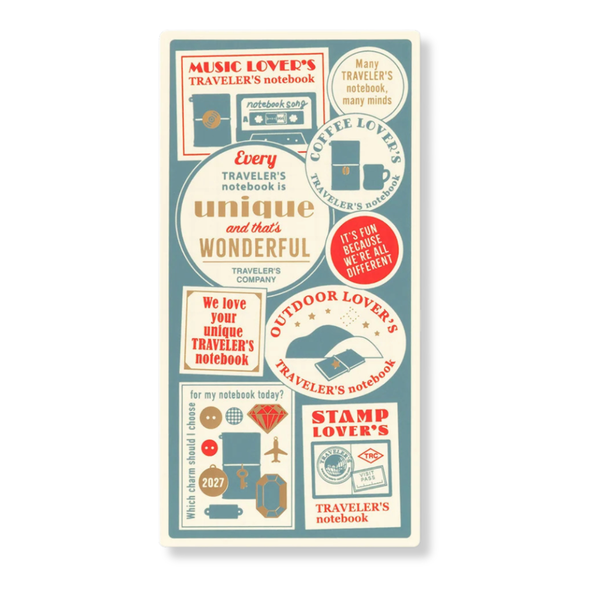 Traveler's Notebook Regular Size 2027 Backing Sheet - Limited Edition