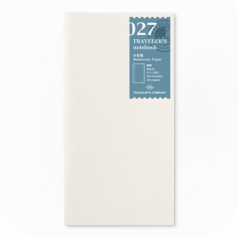 Traveler's Refill 027 watercolour paper has a cream-coloured card cover