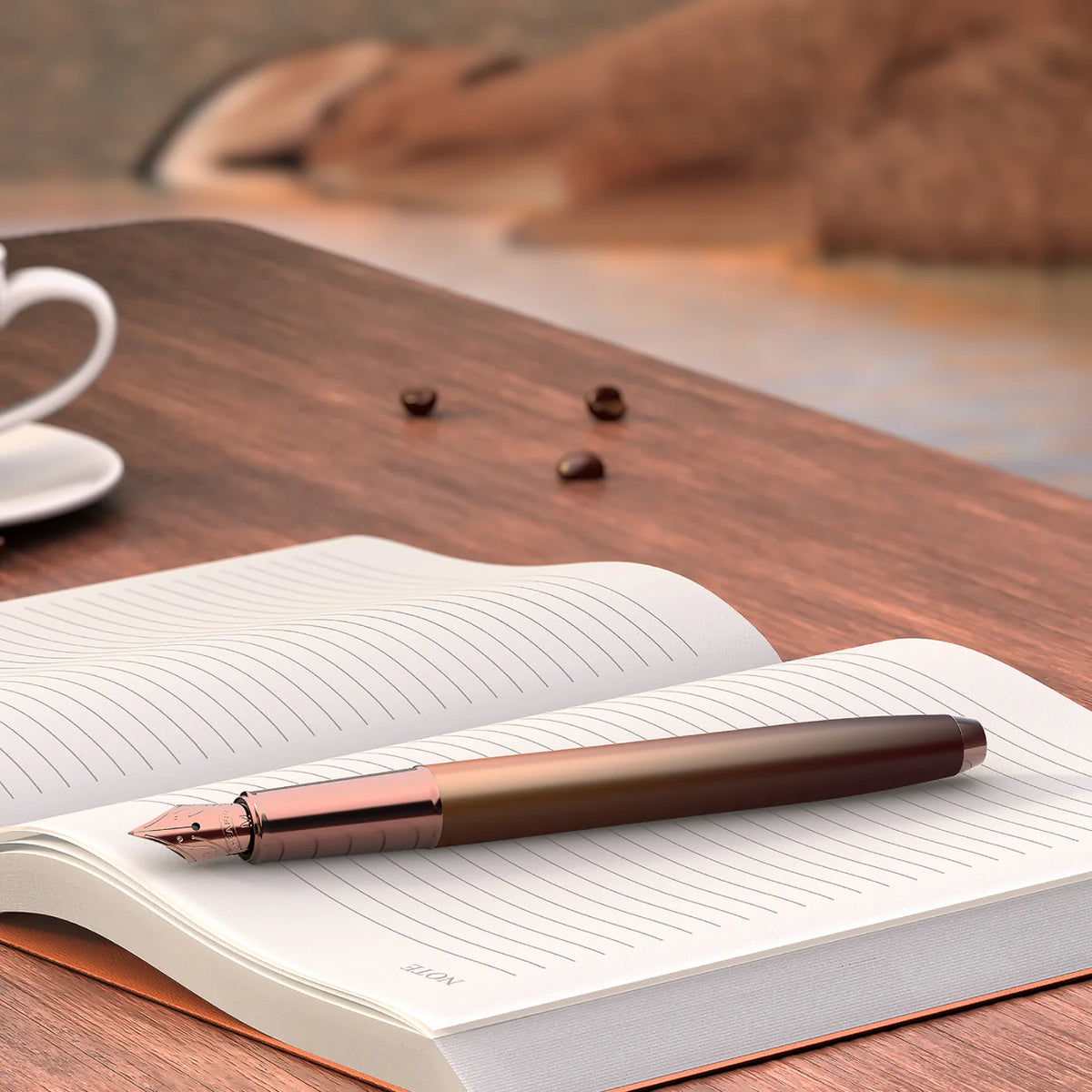 Sheaffer 100 Coffee Edition Fountain Pen with Skrip Coffee-Scented Ink