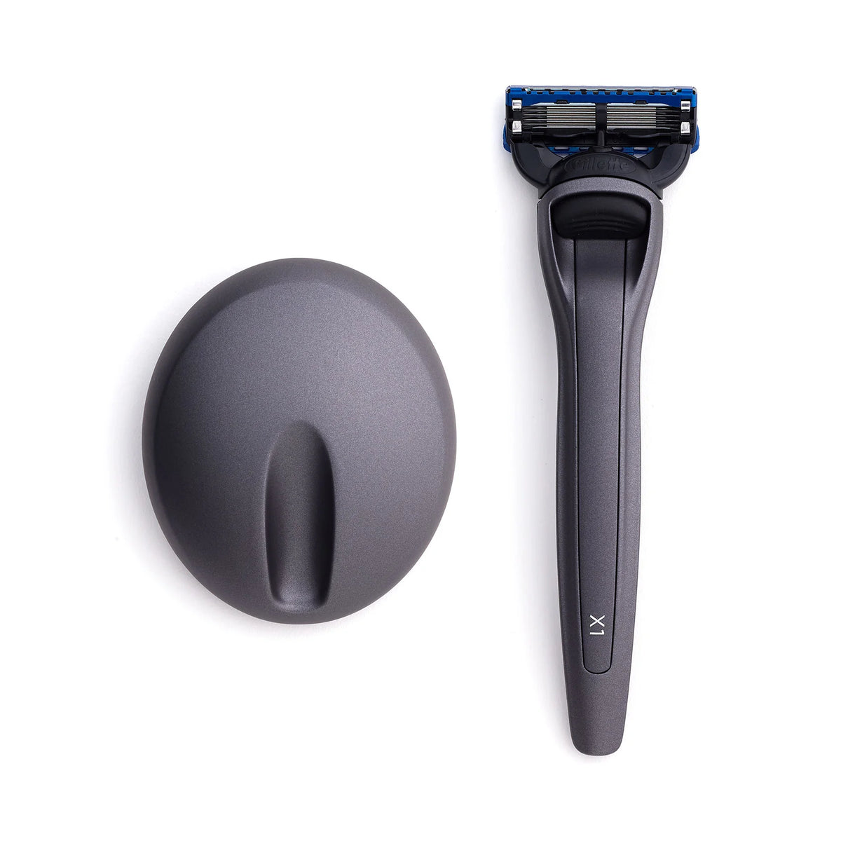 Bolin Webb X1 Gillette Fusion5 Razor - Graphite with Stand