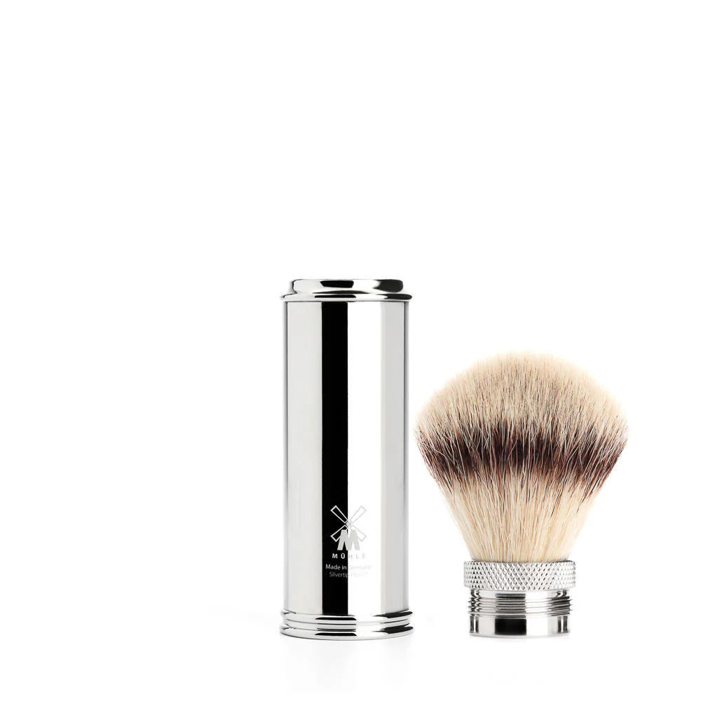 Muhle Travel Chrome Silvertip Fibre Shaving Brush