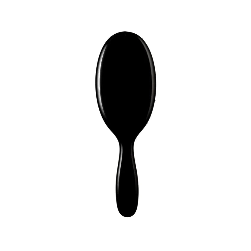 Black hand mirror on a white background