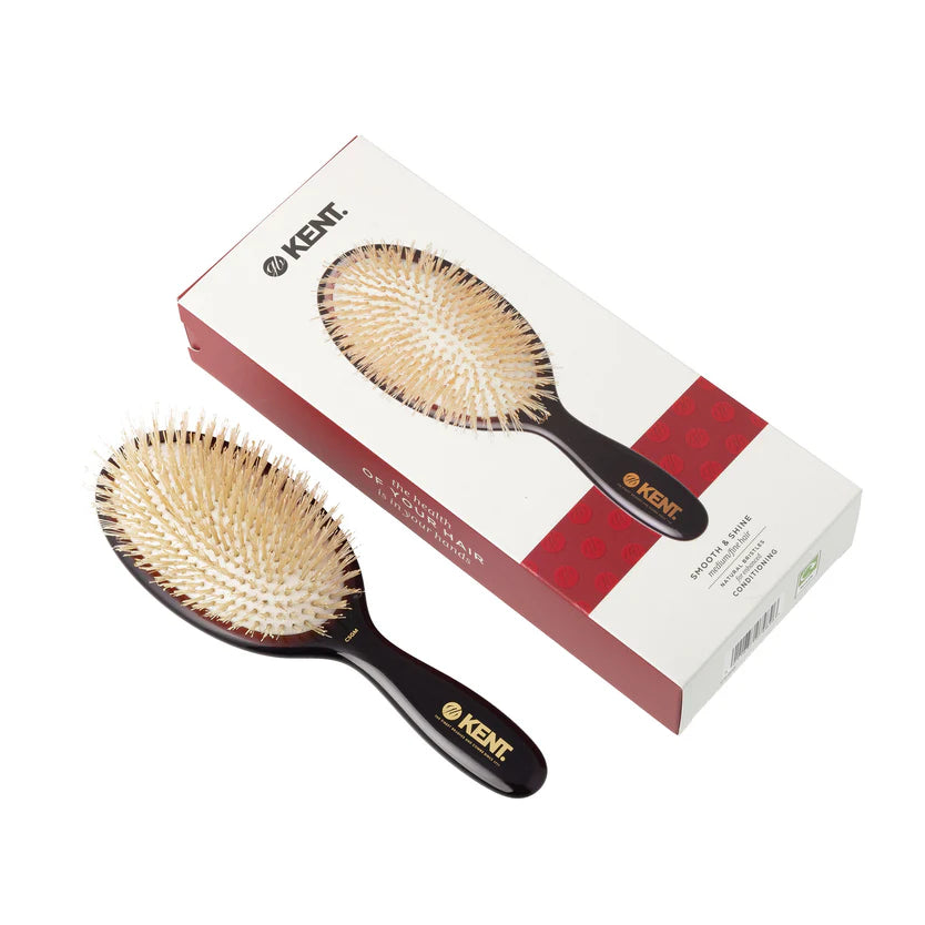 Kent hairbrushes with packaging on a white background
