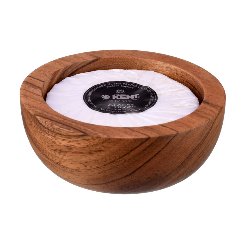 Kent Shaving Soap in Wooden Bowl