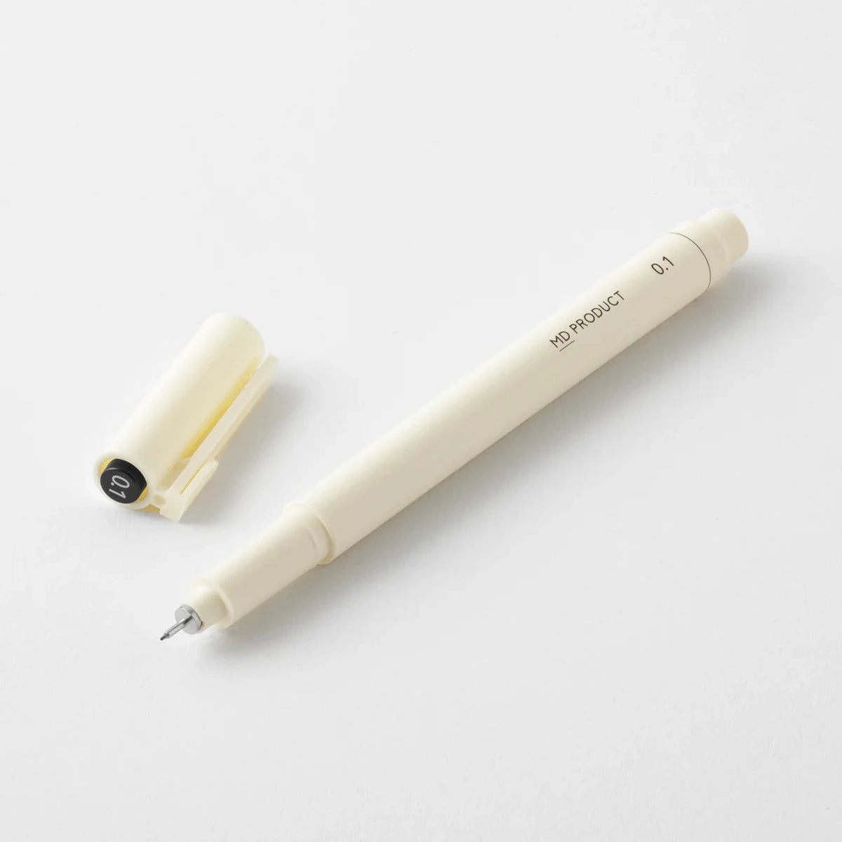 White mechanical pencil on a white background