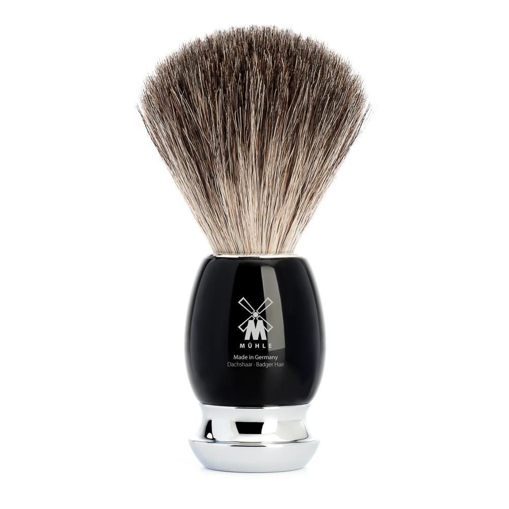 Muhle Vivo 4 Piece Safety Razor Shaving Set Pure Badger - Black Resin