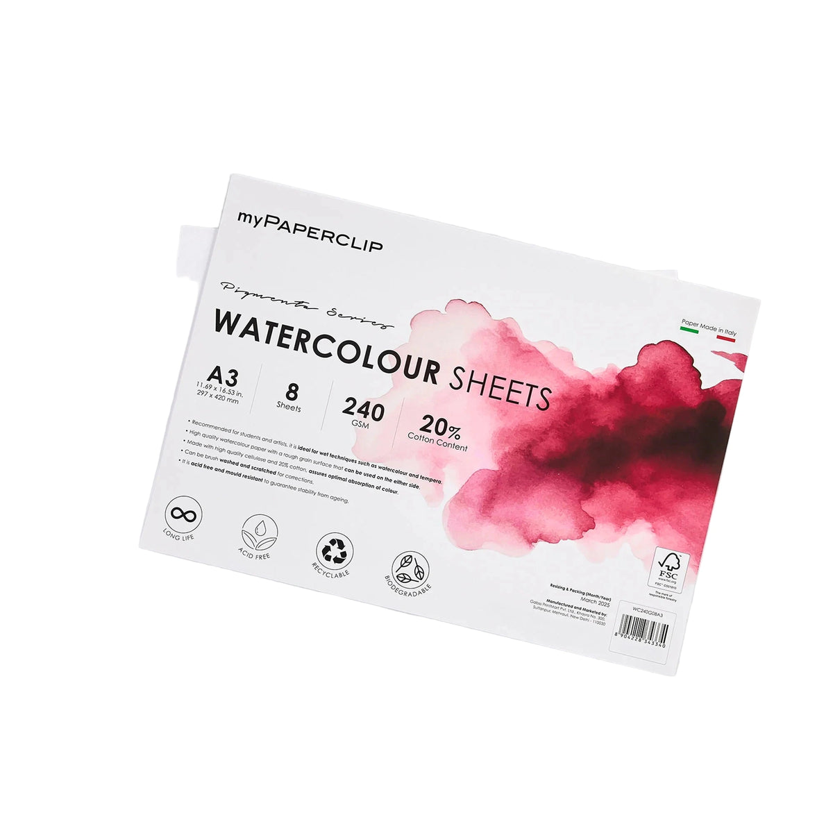myPAPERCLIP Art Series Watercolour Sheets