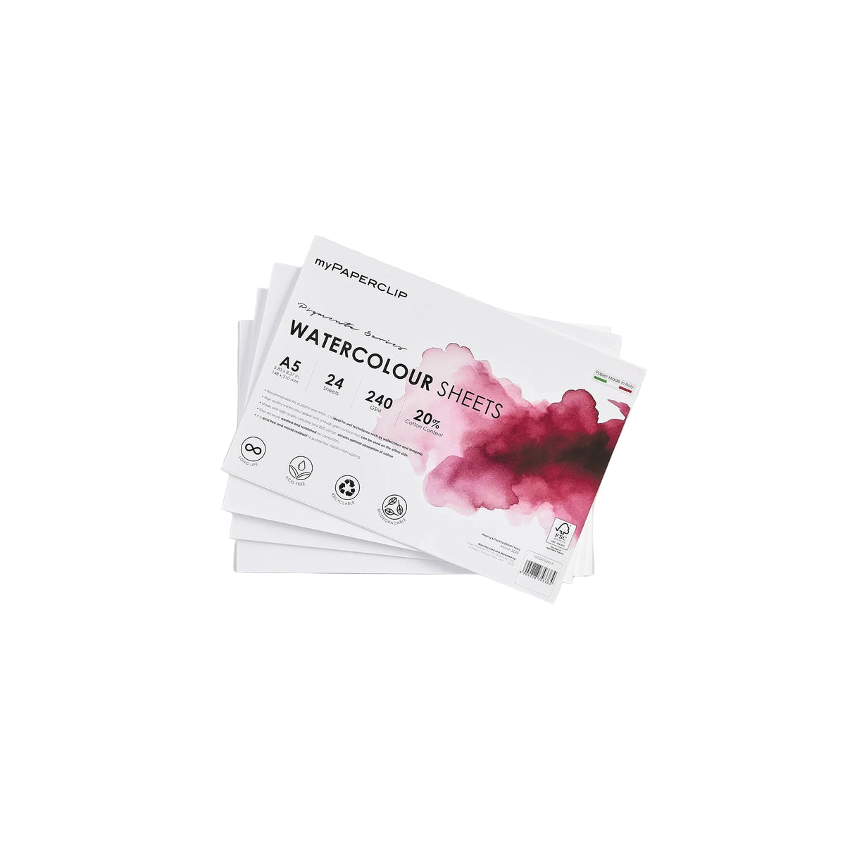 myPAPERCLIP Art Series Watercolour Sheets