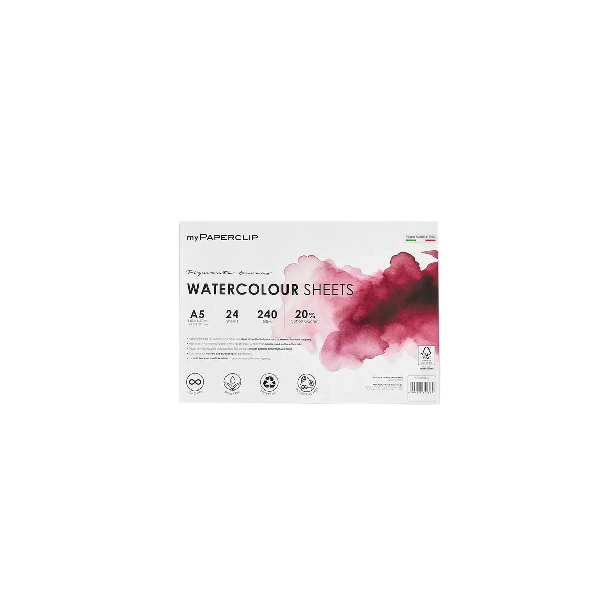 myPAPERCLIP Art Series Watercolour Sheets