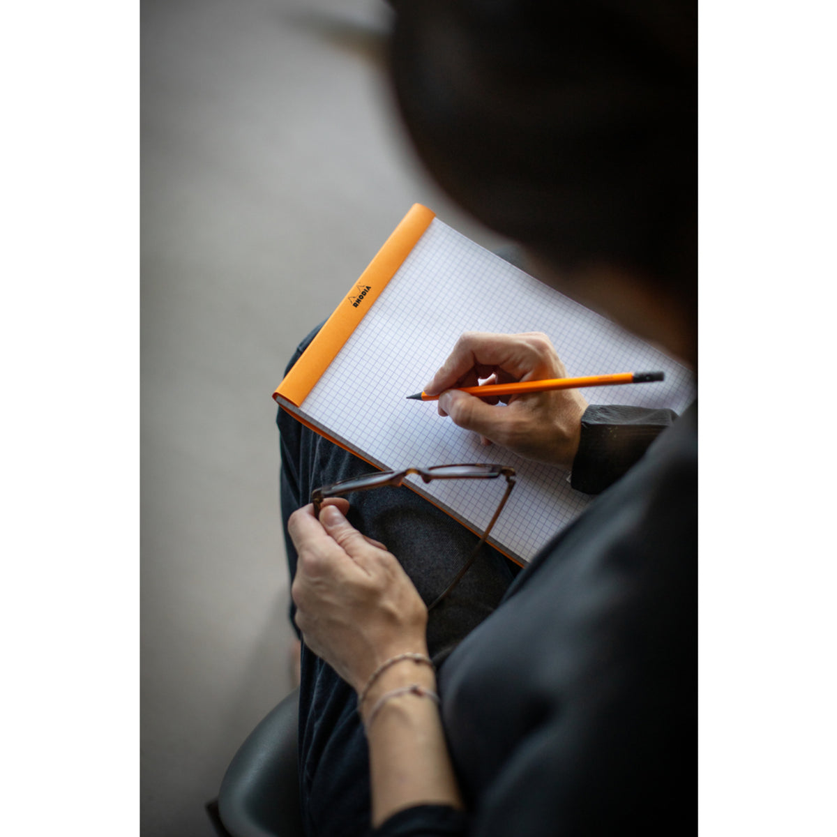 Rhodia No.18 Top Stapled Notepad A4 Orange