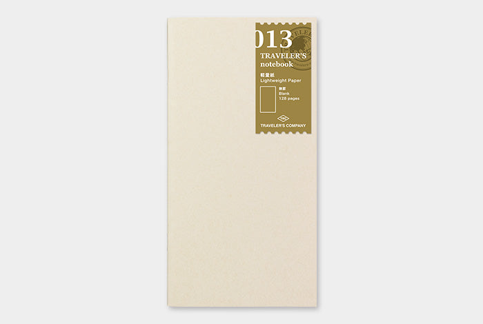 Traveler&#39;s Notebook Regular Size Refill 013 - Lightweight Paper Notebook