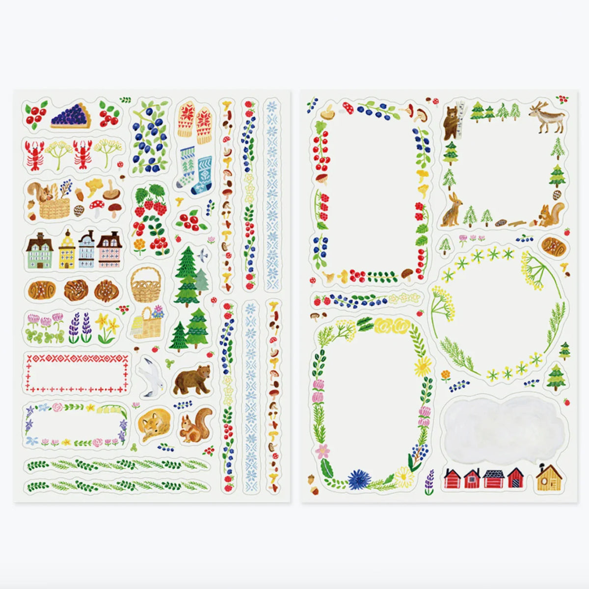 Midori Yuru Log Planner Sticker Sheets - 2 Pieces