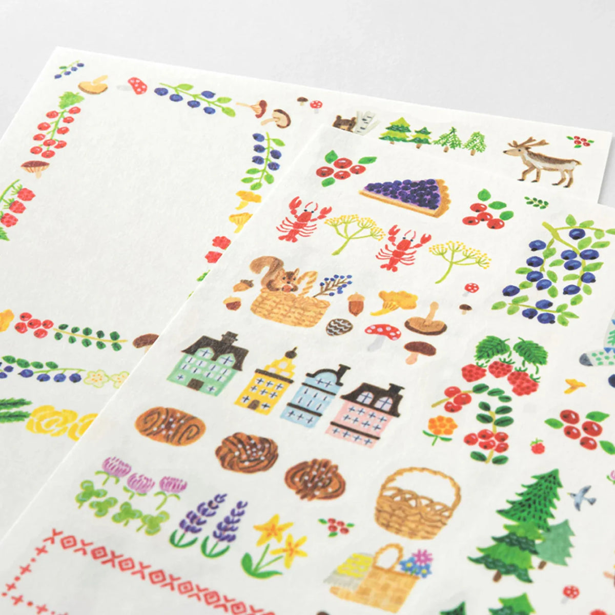 Midori Yuru Log Planner Sticker Sheets - 2 Pieces