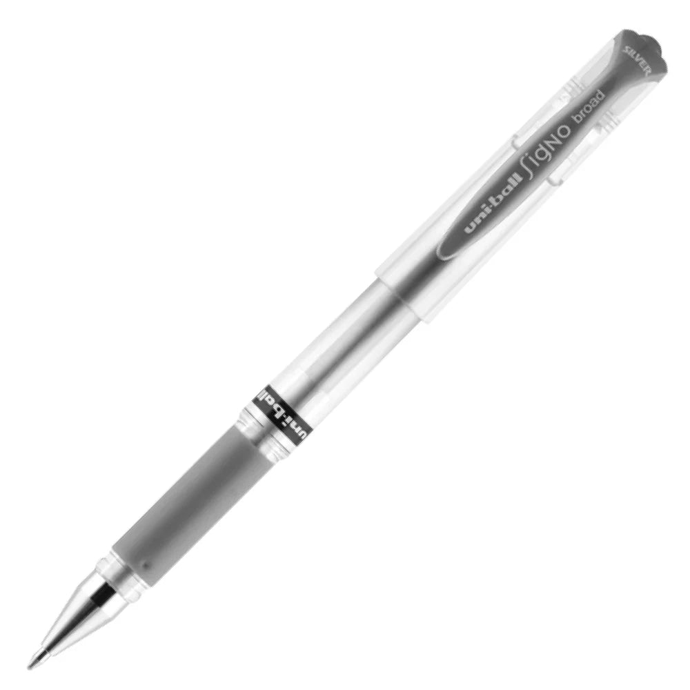 Silver pen with 'Lamy' branding on a white background