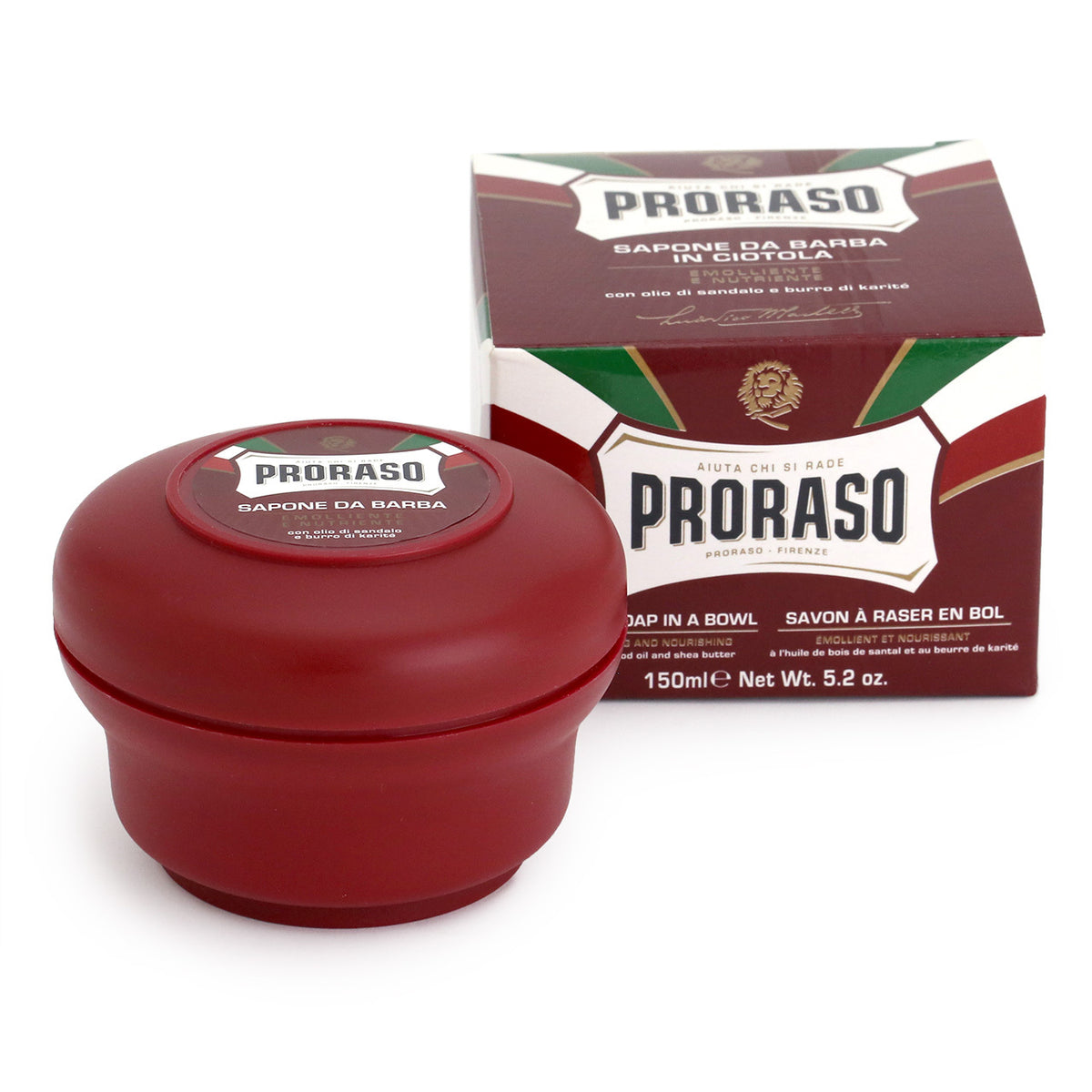 Proraso Shaving Soap in Bowl 150ml - Sandalwood &amp; Shea Butter