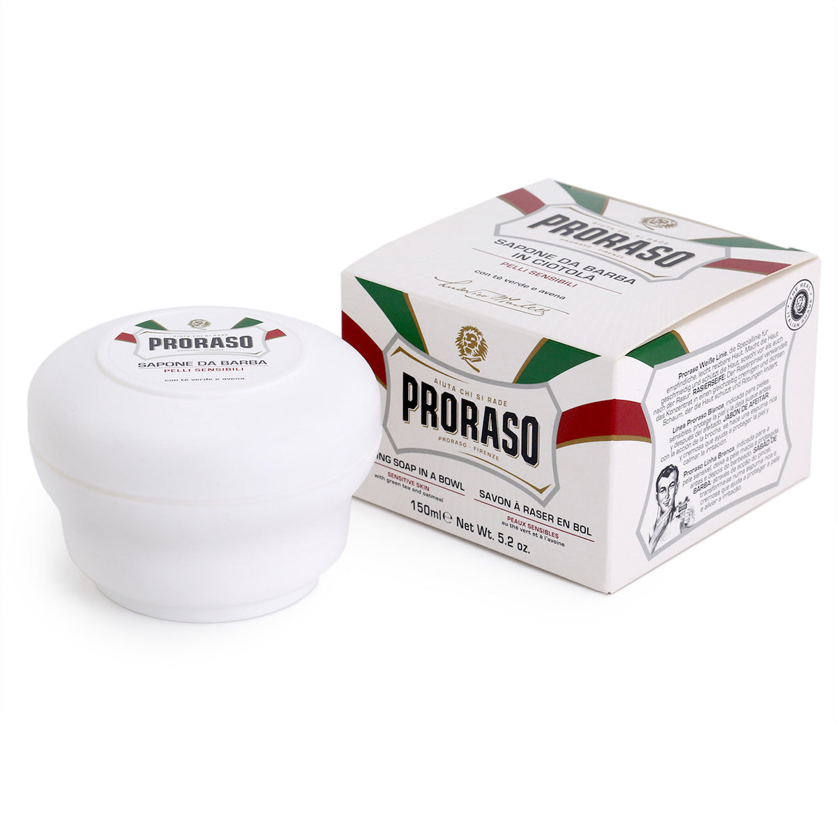 Proraso Shaving Soap in Bowl 150ml - Green Tea &amp; Oatmeal