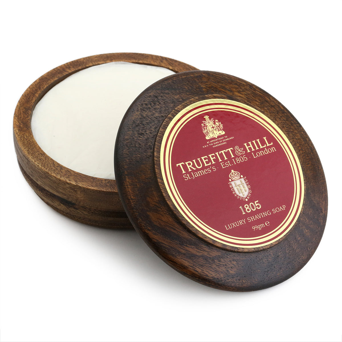 Truefitt &amp; Hill Luxury Shave Soap in Wooden Bowl 99g - 1805