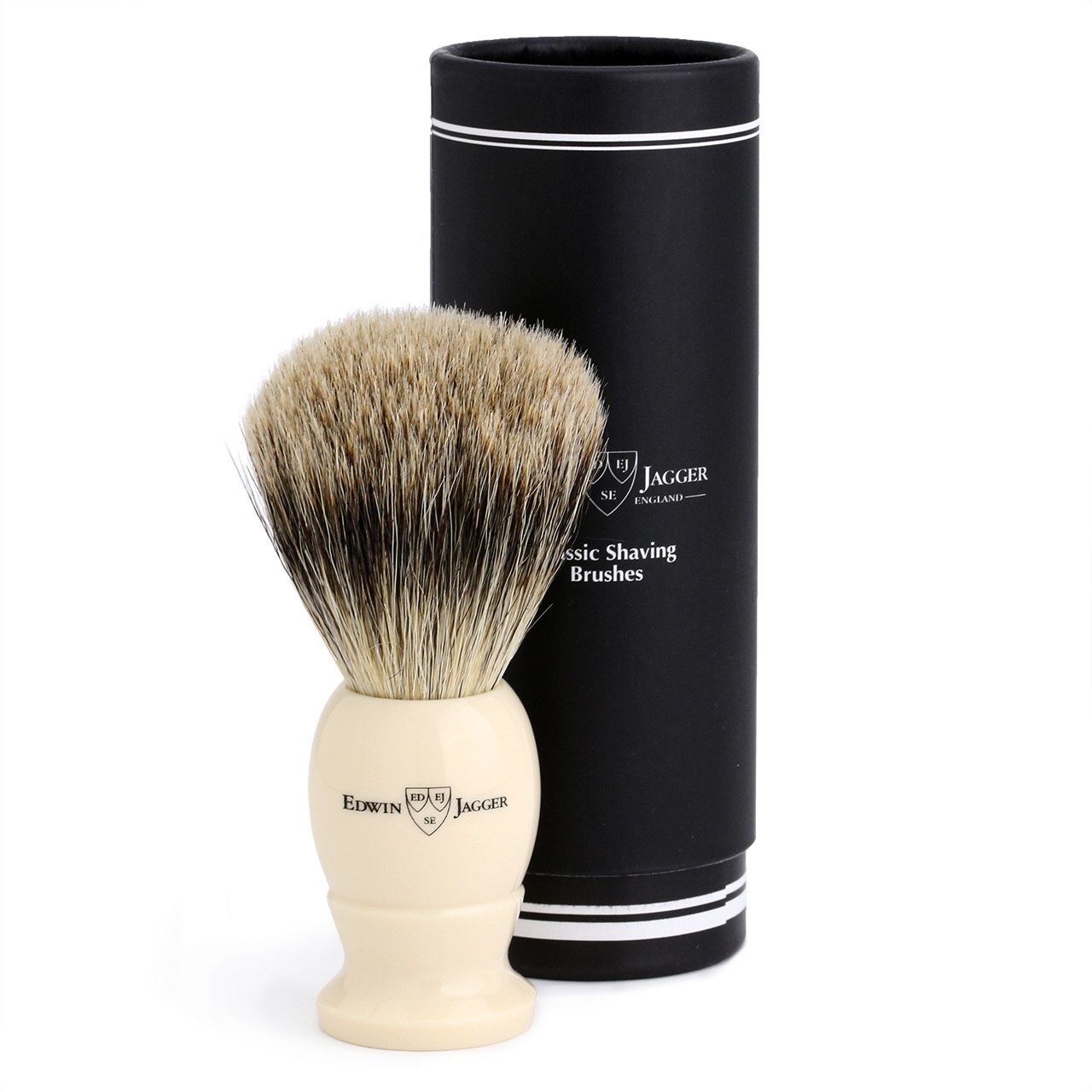 Edwin Jagger Best Badger Large Shaving Brush - Imitation Ivory
