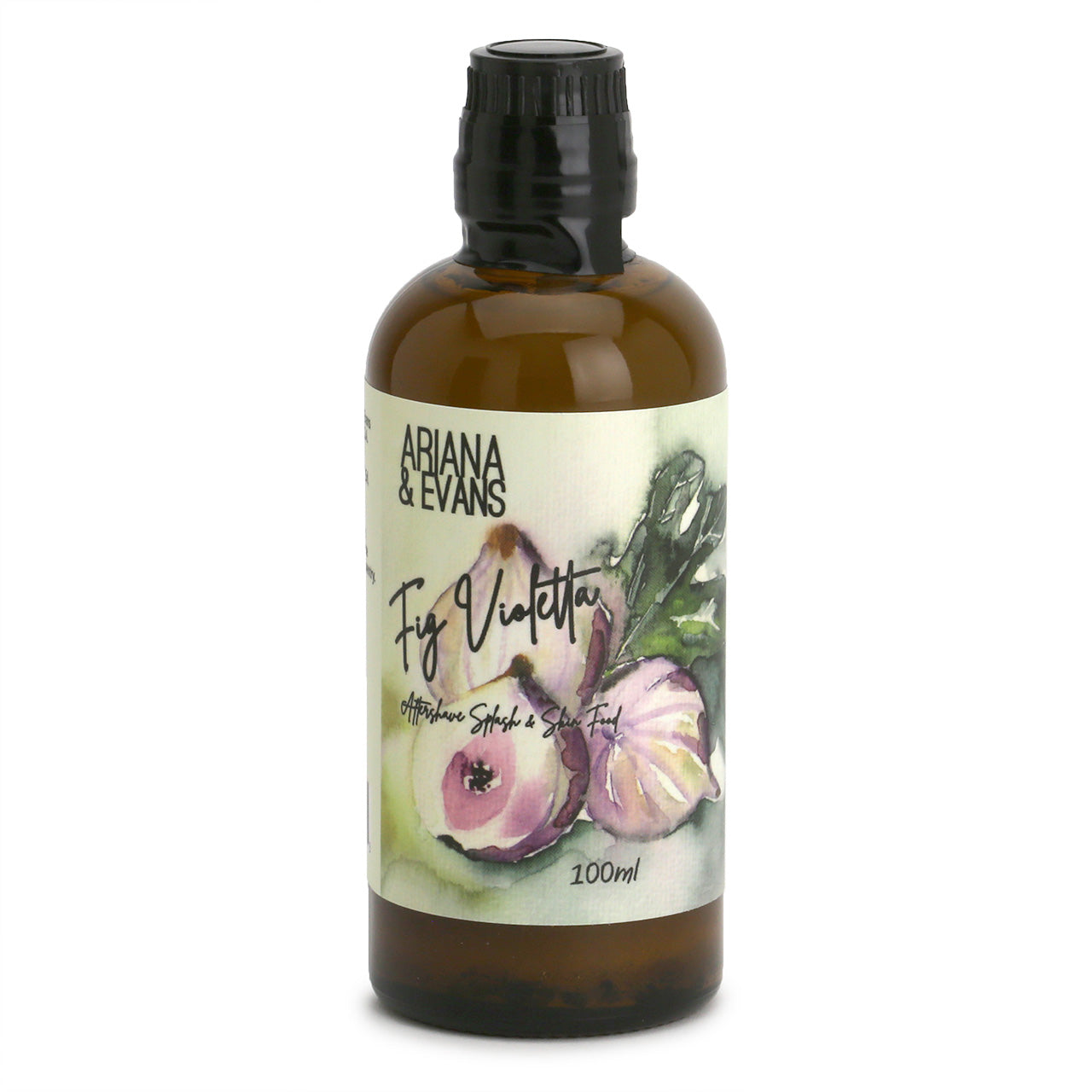 After Shave Splash Skin Food Fig Violetta in an amber bottle