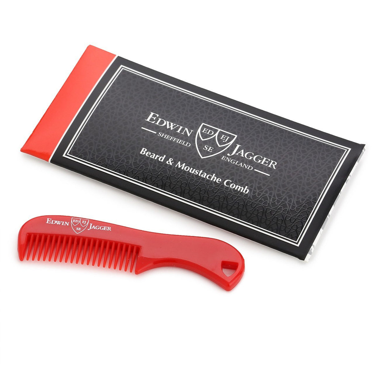 Edwin Jagger Moustache Comb - Red