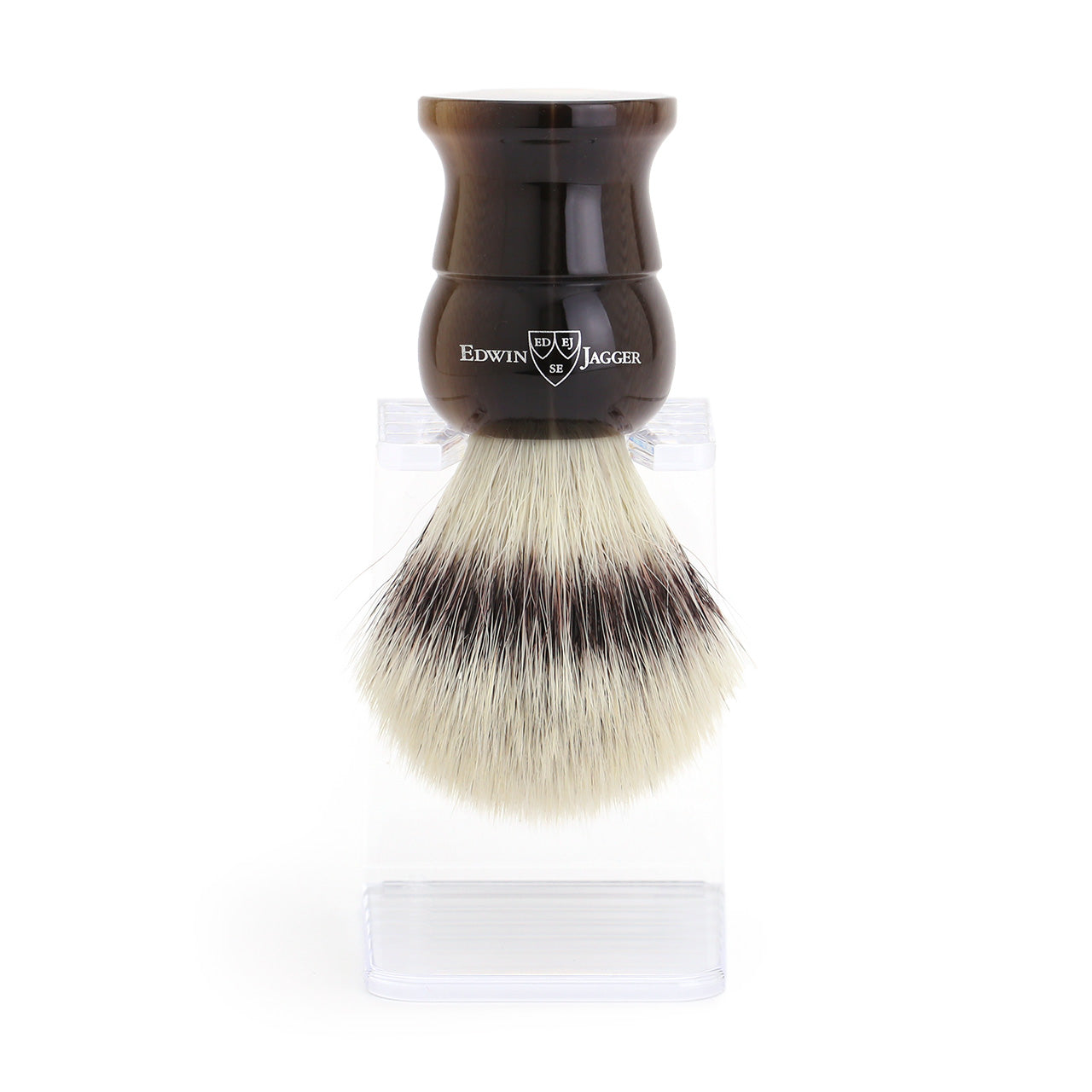 Edwin Jagger Cruelty Free Shaving Brush on drip stand