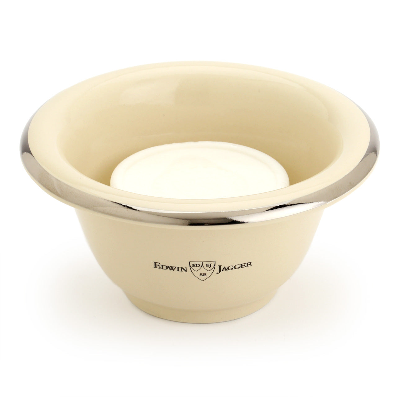 Edwin Jagger Ivory Lather Bowl - side view