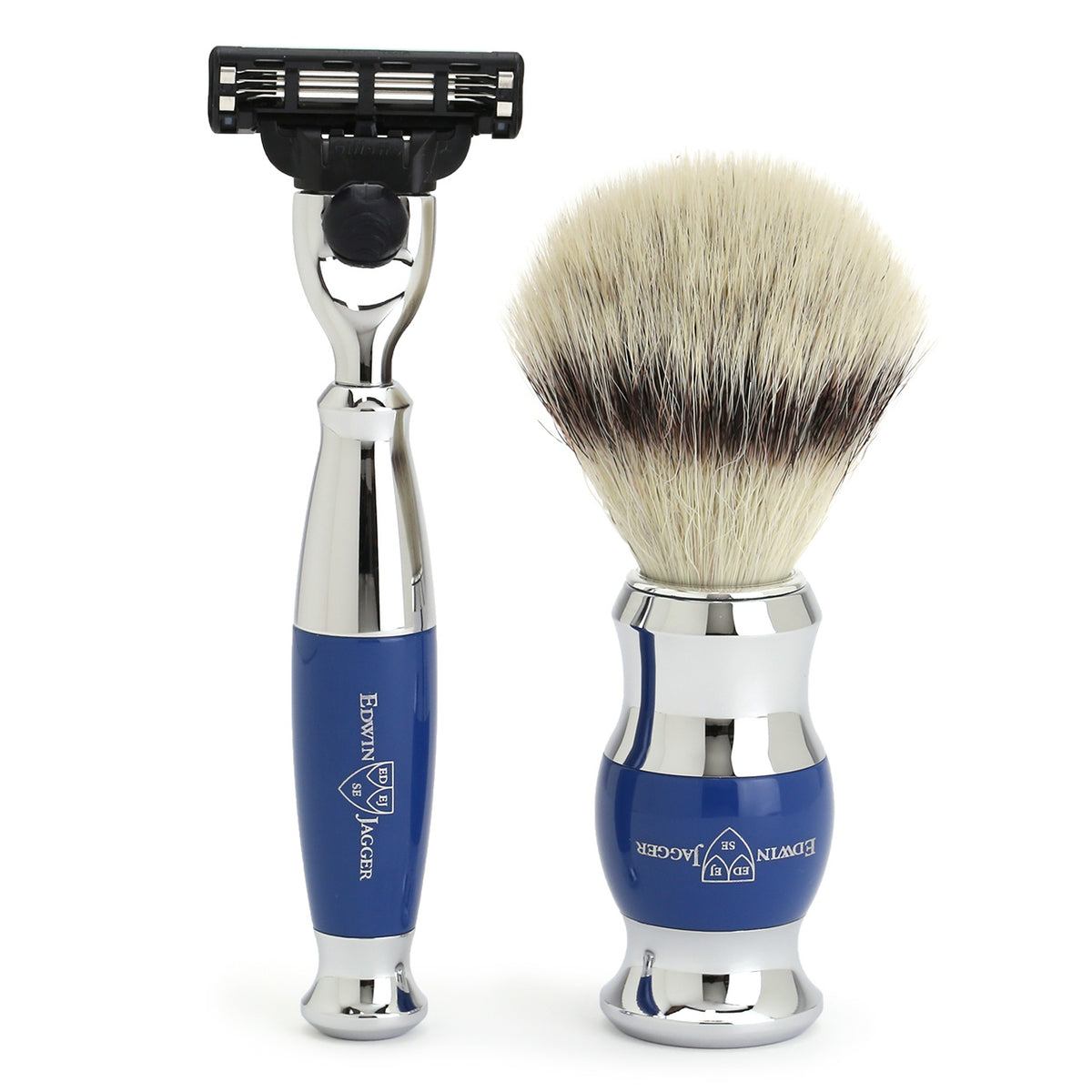 Mach3 Razor and Cruelty-Free Shaving Brush in Blue