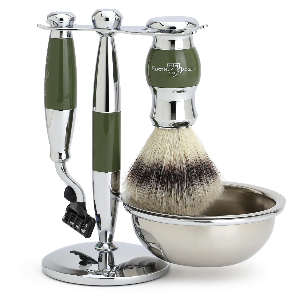 Edwin Jagger 4 Piece Mach3 Razor Set | The Stray Whisker