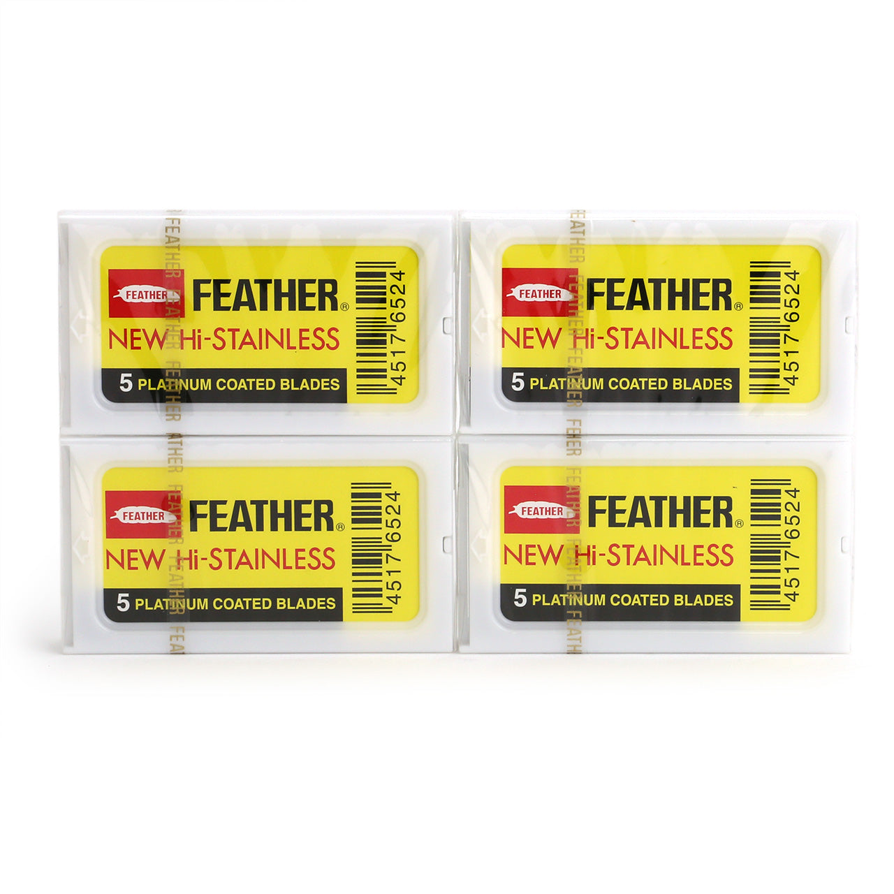 Feather Double-Edge Razor Blades - 4 x 5-blade tucks