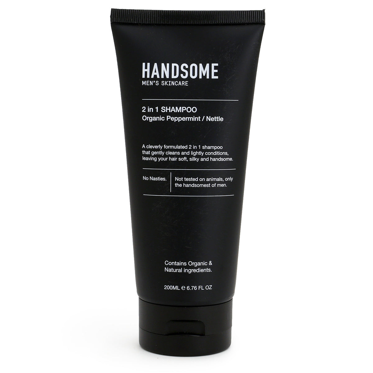 Handsome 2 in 1 Shampoo 200ml tube - Organic Peppermint, Nettle