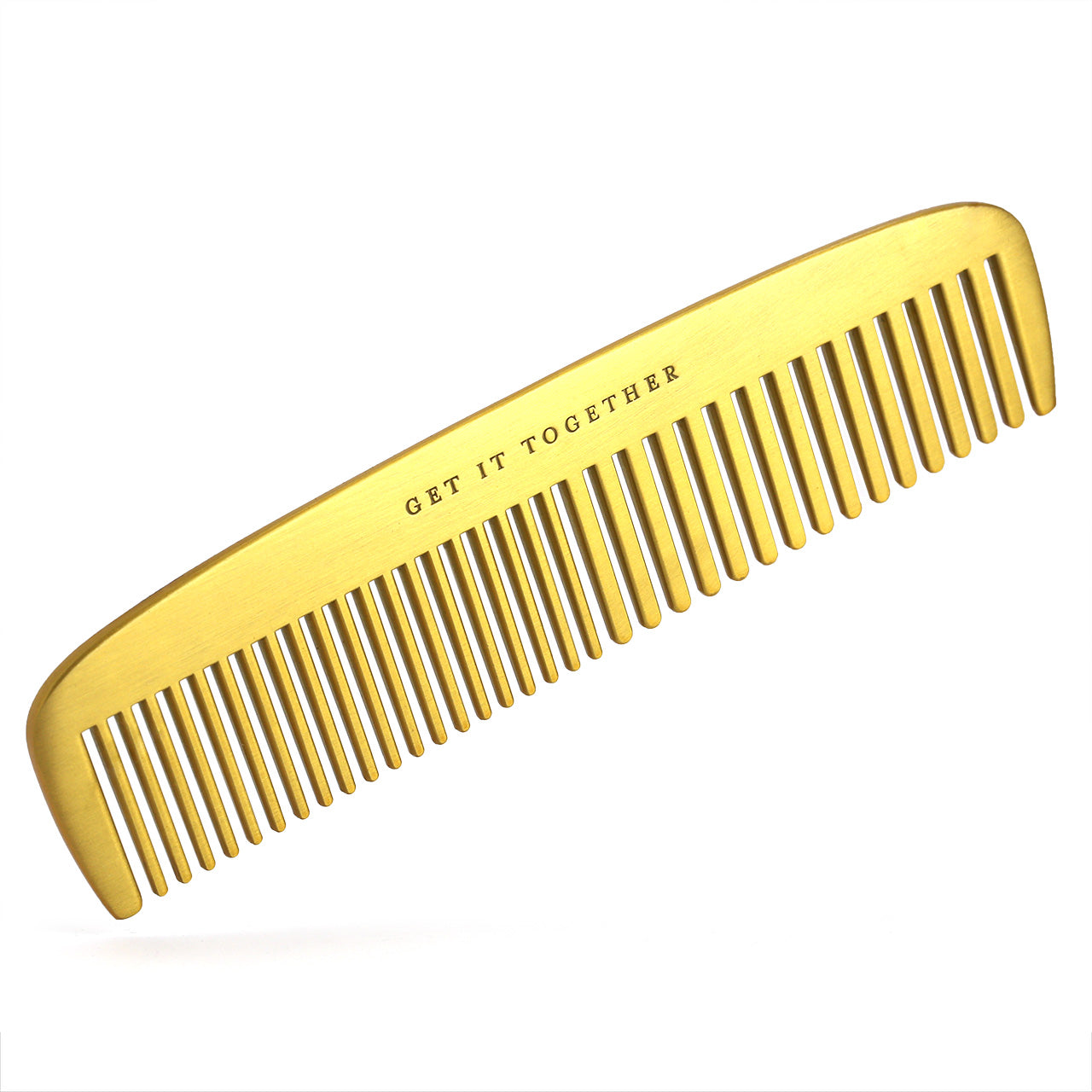 "Get it Together" engraved Brass comb