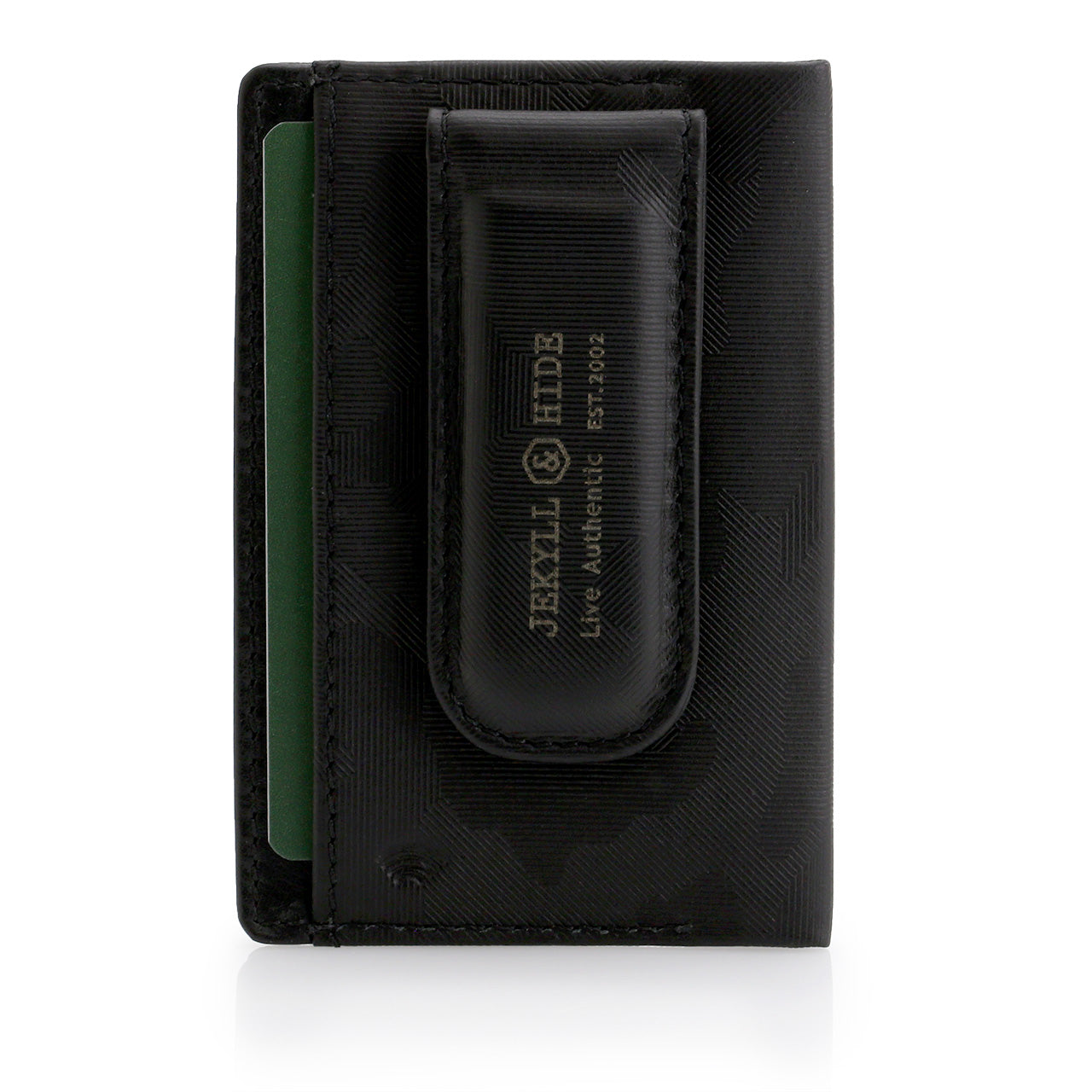 Jekyll and Hyde Card Holder with Money Clip Front- Havana Camo colour