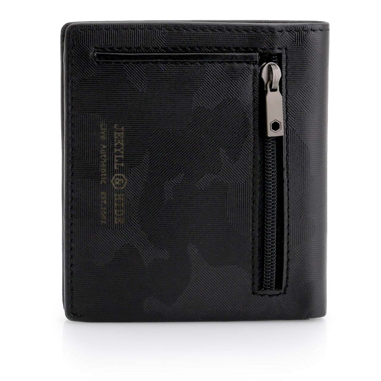 Jekyll and Hyde Slim Bifold wallet with Coin pouch Front- Havana Camo colour