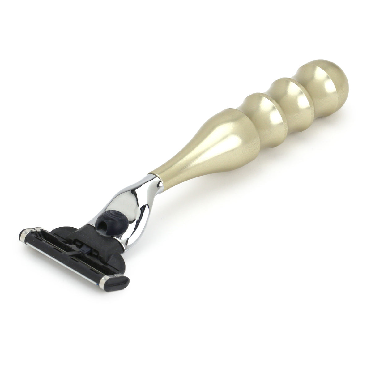 Merker metal handle ladies razor with Mach3 fitting - champagne colour